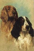 John emms English Springer Spaniels at Rest oil painting on canvas